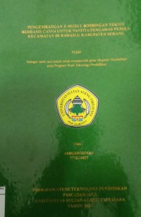 PENGEMBANGAN E-MODUL BIMBINGAN TEKNIS BERBASIS CANVA UNTUK PANITIA PENGAWAS PEMILU KECAMATAN DI BAWASLU KABUPATEN SERANG (tesis)